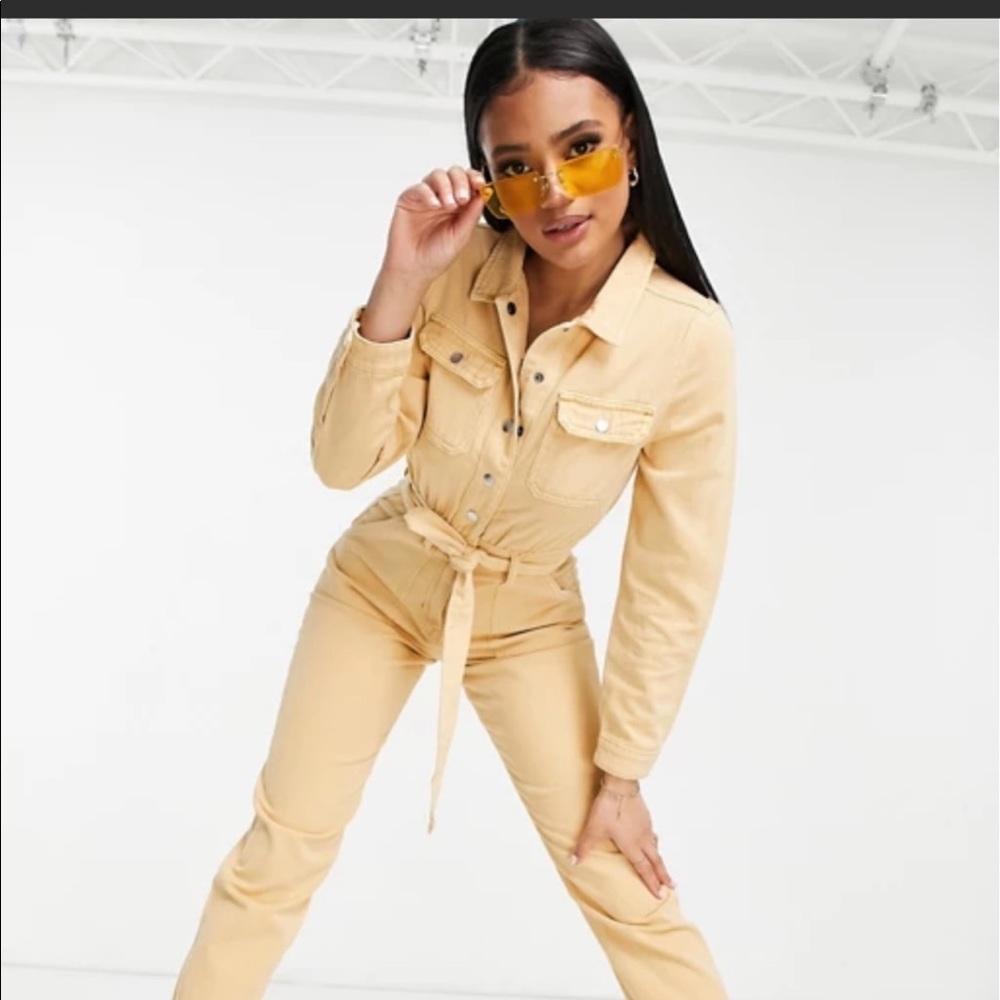 New with tags yellow jumpsuit from asos